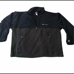 Champion black & brown fleece pullover